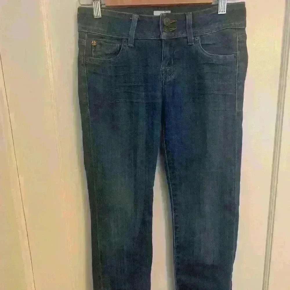 Hudson Womens Jeans Ginny Straight Ankle with Cuff, size 25